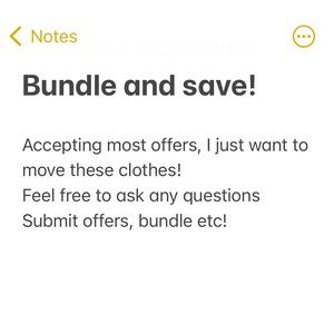 Accepting most offers!